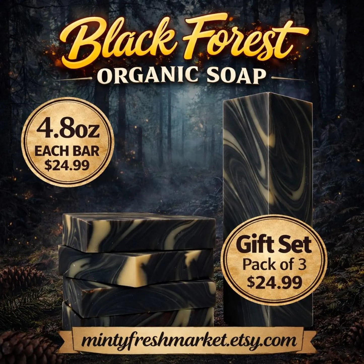 Black Forest Activated Charcoal Organic Soap