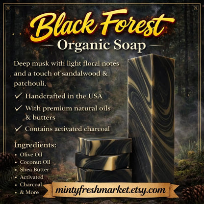 Black Forest Activated Charcoal Organic Soap