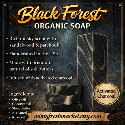 Black Forest Activated Charcoal Organic Soap