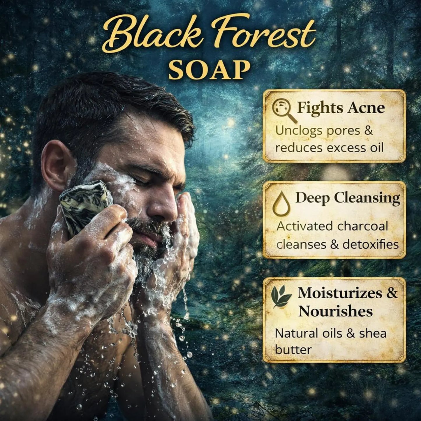 Black Forest Activated Charcoal Organic Soap